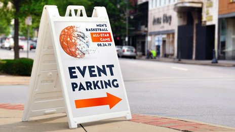 A-Frame_Signs_Yard_Sign_The-Yard-Sign-Factory A-Frames, also known as sandwich board signs, are an easy and affordable way to advertise your business or event. The durable thick plastic frame allows them to be placed both indoors and outdoors in any conditions except extreme weather. Available at The Yard Sign Factory.